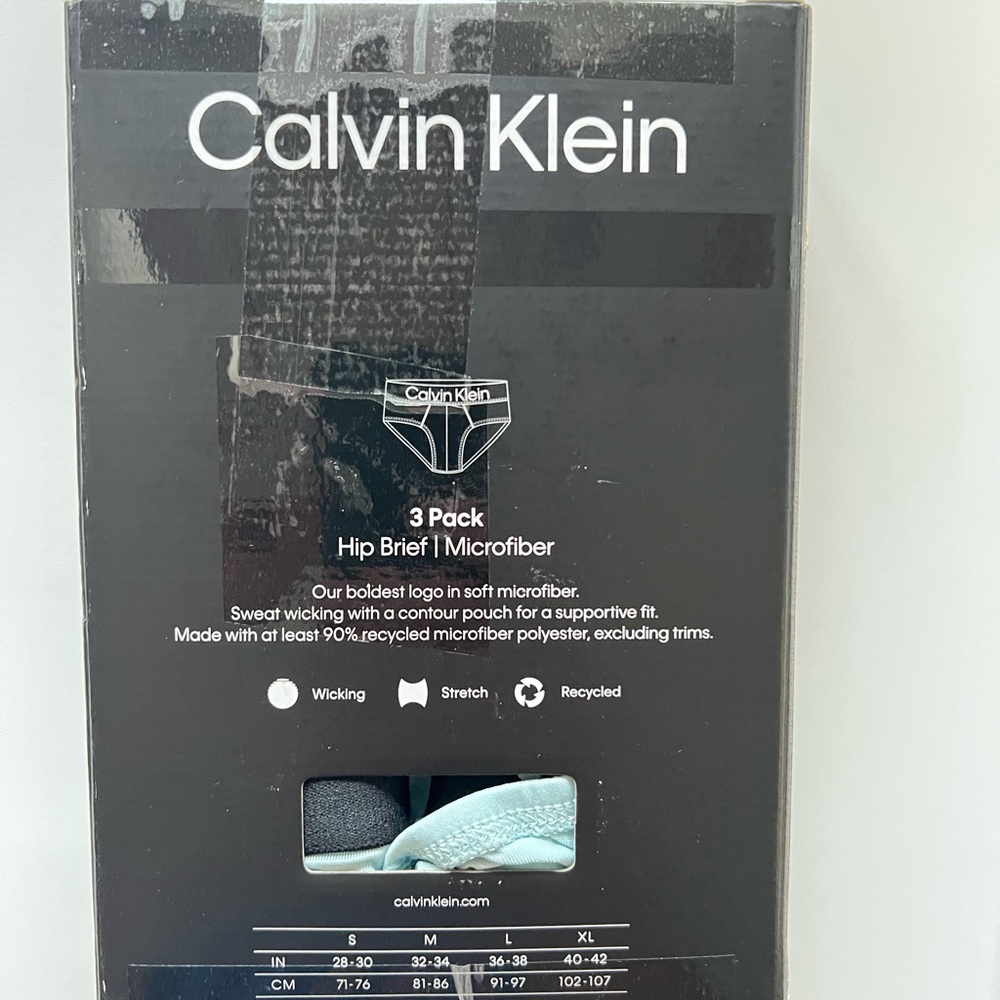 Calvin Klein Men's 3 Pack Microfiber Hip Brief Size M Underwear Polyester - Picture 8 of 10